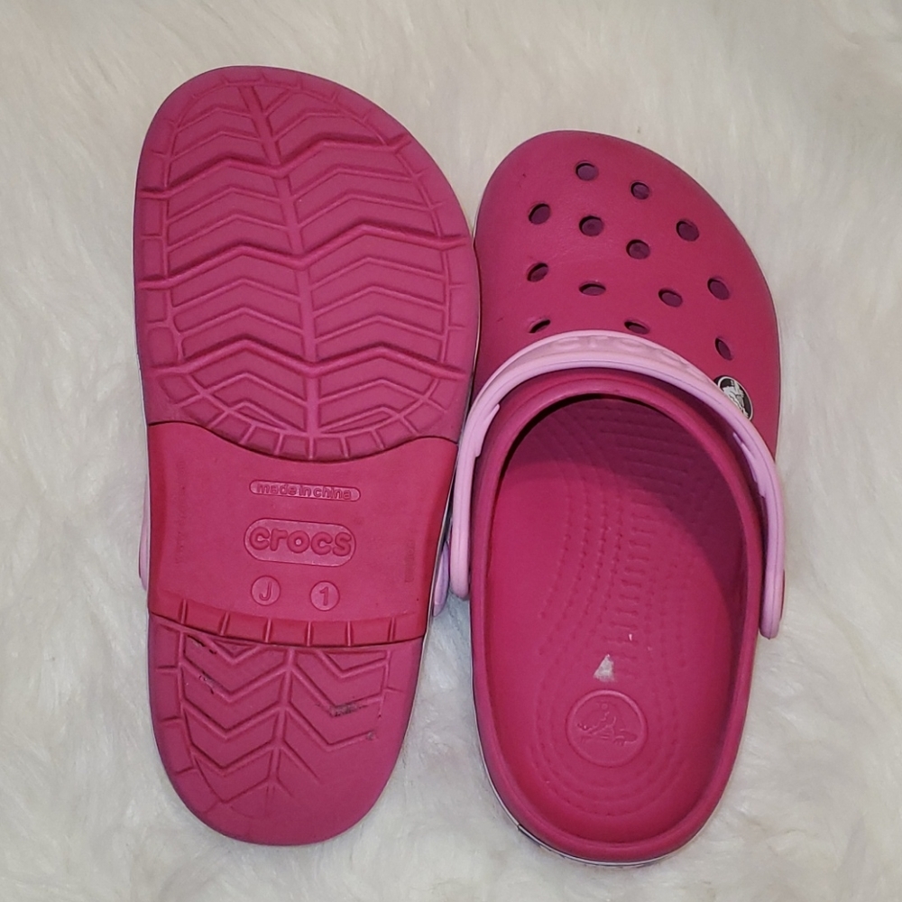 Crocs Kids Mickey Mouse Size 1 Pink sandals - Picture 5 of 9